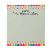 先生パーソナライズされた卒業ギフト戻る2校 ノートパッド (正面)