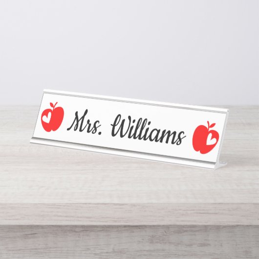 先生パーソナライズされた卒業贈与新卒者 デスクネームプレート (正面)