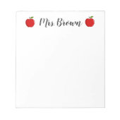 先生パーソナライズされた名モノグラム ノートパッド (正面)