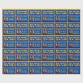 先生パーソナライズされた専門卒業写真 ラッピングペーパー (フラット)