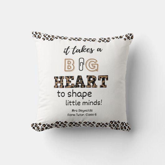 先生パーソナライズされた引用文ギフト女性ありがとう クッション (正面)