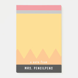 先生パーソナライズされた感感鉛筆スタイル ポストイット