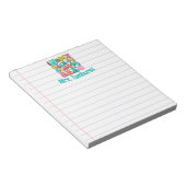 先生パーソナライズされた新学期エラライン ノートパッド (アングル)