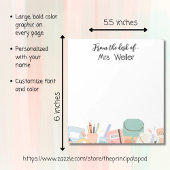 先生パーソナライズされた新学期供給 ノートパッド