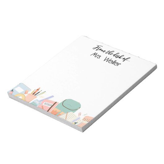先生パーソナライズされた新学期供給 ノートパッド (回転)