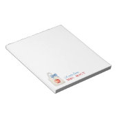 先生パーソナライズされた水カラートート（弓あり） ノートパッド (アングル)