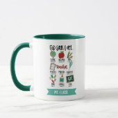 先生パーソナライズされた神は私を聖書の聖句と言う マグカップ (左)