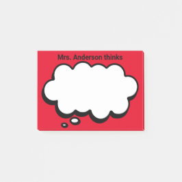 先生パーソナライズされた考えのバブルのポストイット ポストイット