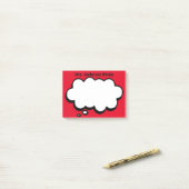 先生パーソナライズされた考えのバブルのポストイット ポストイット (デスク上)