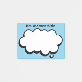 先生パーソナライズされた考えの気泡 ポストイット