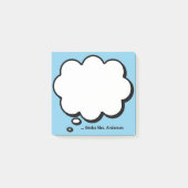 先生パーソナライズされた考えの気泡 ポストイット (正面)