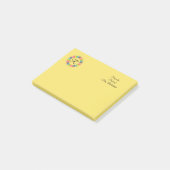 先生パーソナライズされた色鉛筆モノグラム4x3 ポストイット (アングル)