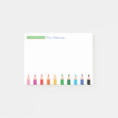 先生パーソナライズされた色鉛筆Itノート ポストイット (正面)