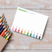 先生パーソナライズされた色鉛筆Itノート ポストイット