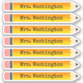 先生パーソナライズされた鉛筆 シール (正面)