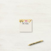 先生パーソナライズされたPost-Itメモ ポストイット (デスク上)