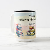 先生ヒーラーと心と魂 ツートーンマグカップ (正面左)