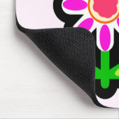 先生ピンクフラワーマウスパッド マウスパッド (コーナー)