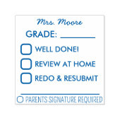 先生フィードバック学生の宿題レビューカスタム セルフインキングスタンプ (デザイン)