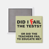 先生フェイルおもしろい冷蔵庫冷凍機磁石 マグネット (正面/裏面)