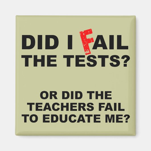 先生フェイルおもしろい冷蔵庫冷凍機磁石 マグネット (正面)