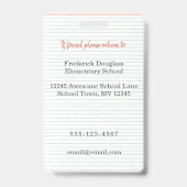 先生フォトIDバッジ教室、マスクなし バッジ (Back)