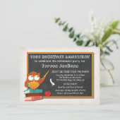 先生フクロウ及び黒板パーティの招待状 招待状 (スタンド正面)