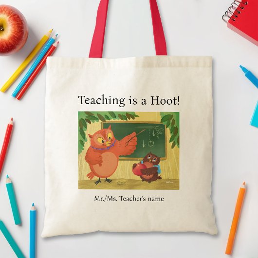 先生フクロウ トートバッグ