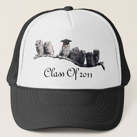 先生フクロウ/卒業パーティー キャップ (正面)