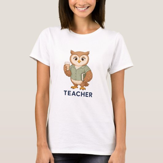 先生フクロウ Tシャツ (正面)