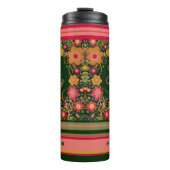 先生フラワーストライプジョイジャーニー引用文 タンブラー (正面)