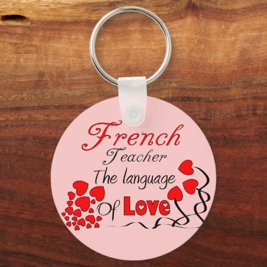 先生フランスのギフト「愛の言葉」 キーホルダー (正面)