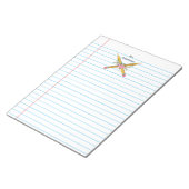 先生フローラPencilsノートブック紙ストライプ ノートパッド (アングル)