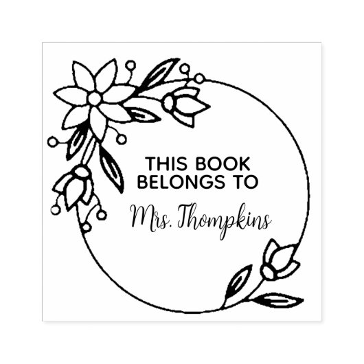 先生ブックはネームブックに属する ラバースタンプ (インプリント)