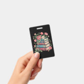 先生ブックラバー新学期ワイルドフラワー バッジ (Handheld)