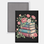 先生ブックラバー新学期ワイルドフラワー マグネット (正面/裏面)