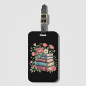 先生ブックラバー新学期ワイルドフラワー ラゲッジタグ (正面縦)