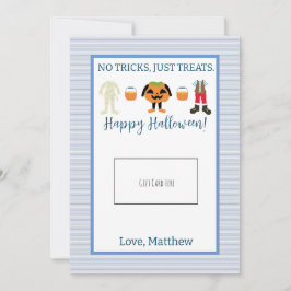 先生ブルーハロウィンギフトカードホルダー サンキューカード