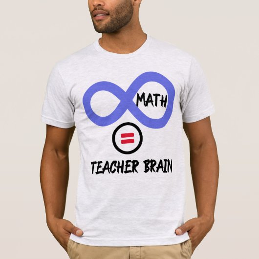 先生ブレイン= ∞算数先生Tシャツ Tシャツ (正面)