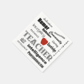 先生プライド+レッドアップル スタンダードカクテルナプキン (角)