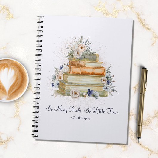 先生プランナーブックスヴィンテージベージュブルーフラワーズ ノートブック