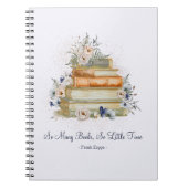 先生プランナーブックスヴィンテージベージュブルーフラワーズ ノートブック (正面)