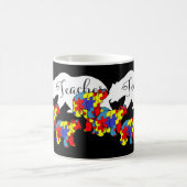 先生ベア自閉症啓発月SPED先生M コーヒーマグカップ (中央)