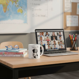 先生ペット=ビーグルスケッチ コーヒーマグカップ