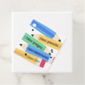 先生ペンシルスクールスクエアメッセージカード フェイバータグ (インサイチュ)