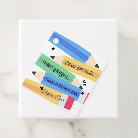 先生ペンシルスクールスクエアメッセージカード フェイバータグ (インサイチュ)