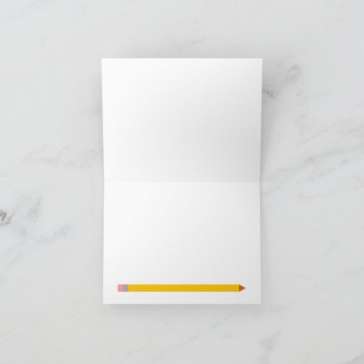 先生ペンシルライニング紙サンキューカード サンキューカード (内部)