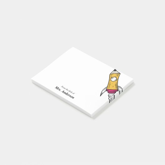 先生ペンシル宇宙船ロケットスクール ポストイット (アングル)