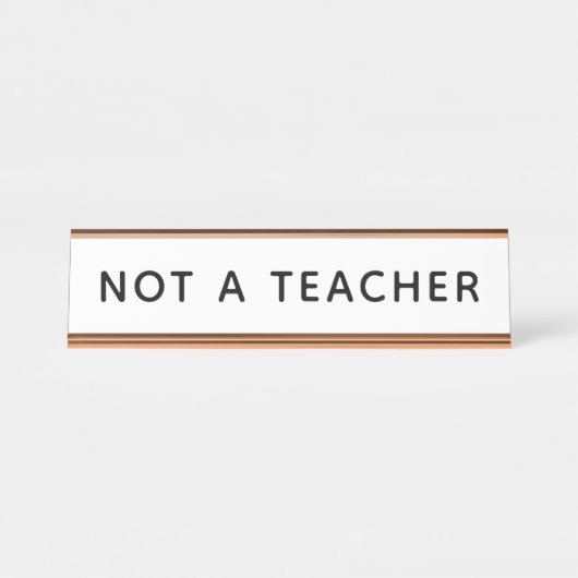 先生ホームおもしろいオフィスではない デスクネームプレート (正面)