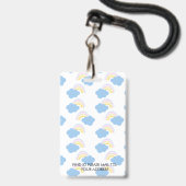 先生ホームスクーリングスクールママIDレインボー バッジ (裏面（ネックストラップ付）)